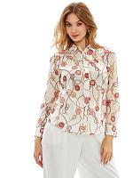 SAILING PRINT COT SILK SHIRT 4320184 - SAILING PRINT COT SILK SHIRT 4320184