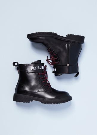 Детские высокие ботинки Pepe Jeans London HATTON STRAP COMBI PGS50167, черные Детские высокие ботинки Pepe Jeans London HATTON STRAP COMBI PGS50167, черные