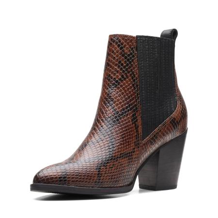 Женские ботильоны Clarks West Lo 26151465, коричневые