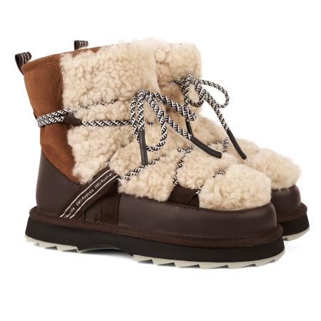 Женские снегоходы EMU Australia Sheepskin Fashion Blurred Teddy W13196, коричневые