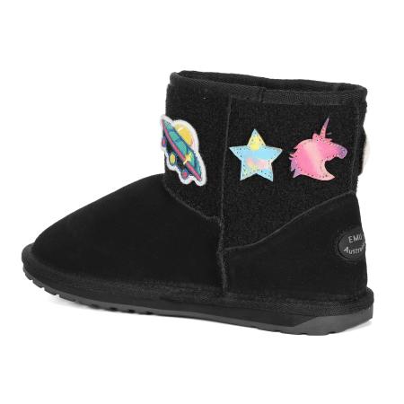 Детские ботинки из овчины (угги) EMU Australia Wallaby Mini Play K12748, черные