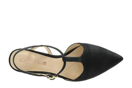 Женские туфли с закрытым мыском/открытой пяткой Clarks Ellis Lola 26139301, черные