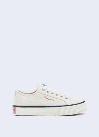 Детские кеды Pepe Jeans London OTTIS PLATFORM GIRL PGS30542, белые