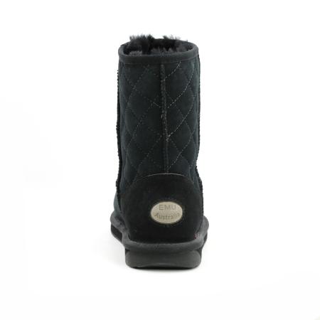 Женские полусапоги из овчины (угги) EMU Australia Stinger Lo Quilted W12068, черные Женские полусапоги из овчины (угги) EMU Australia Stinger Lo Quilted W12068, черные