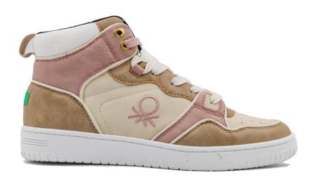 Женские высокие кеды United Colors of Benetton ROD BTW227601, бежевые