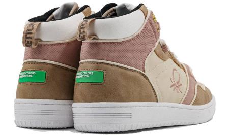 Женские высокие кеды United Colors of Benetton ROD BTW227601, бежевые