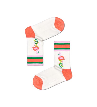 Kids Flamingo Rib Sock KFLA14