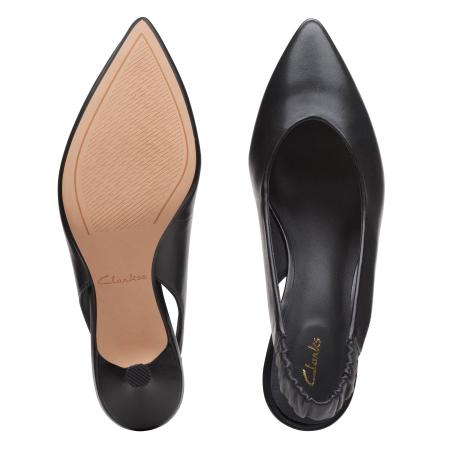 Женские туфли с закрытым мыском/открытой пяткой Clarks Violet55 Sling 26165846, черные