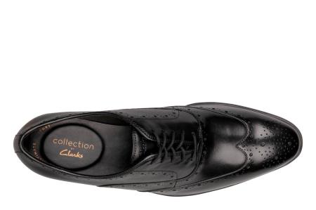 Мужские оксфорды брогированные Clarks Bampton Rhodes 26152111, черные Мужские оксфорды брогированные Clarks Bampton Rhodes 26152111, черные