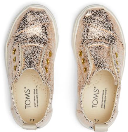 Детские кеды TOMS Cordones Cupsole 10017779, золотые
