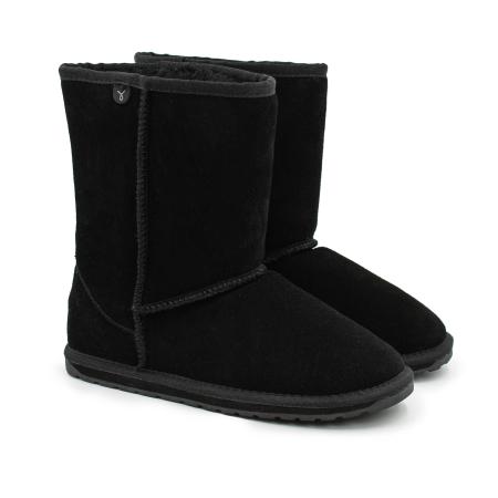 Детские сапоги из овчины (угги) EMU Australia Wallaby Lo Teens T10102, черные