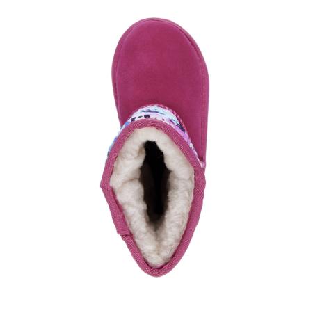 Детские сапоги из овчины (угги) EMU Australia Wallaby Sequin K12333, фуксия