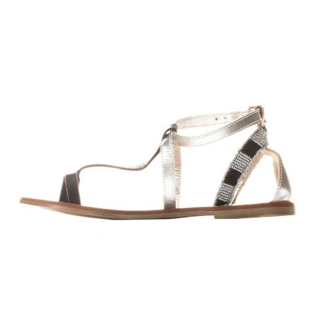 Женские сандалии Pepe Jeans London JANE STRAPS METALLIC PLS90188, серебряные