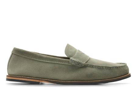 Мужские лоферы Clarks Whitley Free 26139610, оливковые Мужские лоферы Clarks Whitley Free 26139610, оливковые
