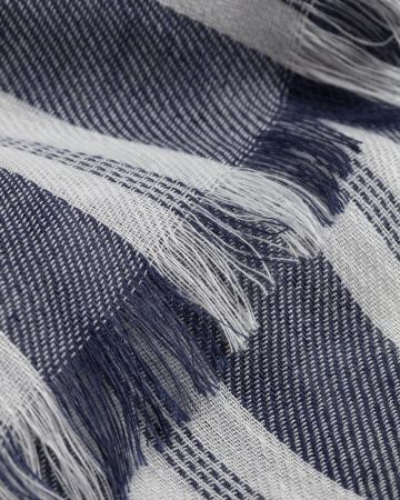 Мужской шарф Gant STRIPED COTTON LINEN SCARF 9920159, синий