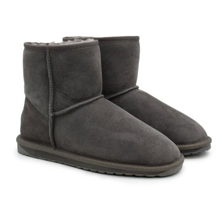 Женские полусапоги из овчины (угги) EMU Australia Stinger Mini W10003, серые Женские полусапоги из овчины (угги) EMU Australia Stinger Mini W10003, серые