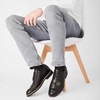  E3805-170 - Мужские дерби брогированные Bugatti, черные