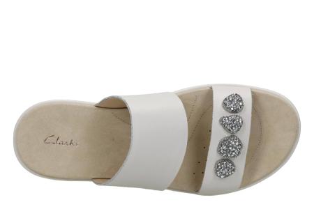 Женские сандалии Clarks Botanic Lily 26131962, белые Женские сандалии Clarks Botanic Lily 26131962, белые