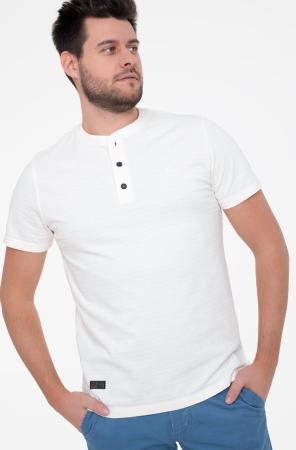 Мужская футболка Camel Active Henley, shortsleeve 409775-3T21, бежевая