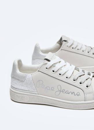 Женщины кеды Pepe Jeans London BROMPTON FUN PLS31133, белые Женщины кеды Pepe Jeans London BROMPTON FUN PLS31133, белые