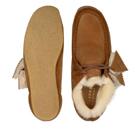 Женские ботинки Clarks Wallabee Boot. 26162498, коричневые Женские ботинки Clarks Wallabee Boot. 26162498, коричневые