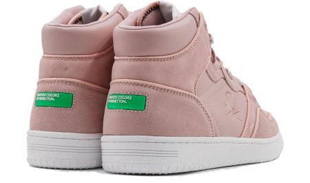 Женские высокие кеды United Colors of Benetton ROD BTW227604, розовые