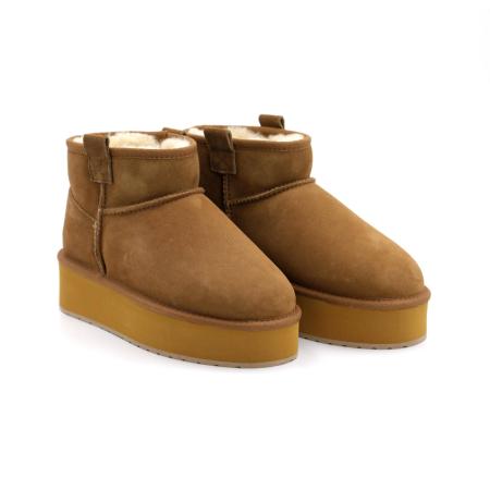 Женские ботинки из овчины (угги) EMU Australia Foy Flatform Micro W13073, коричневые