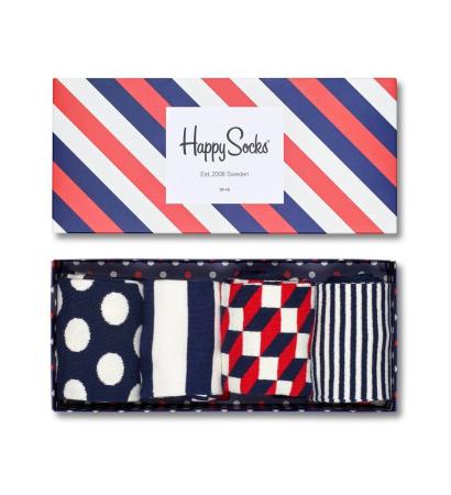 4-Pack Classic Navy Socks Gift Set XBDO09