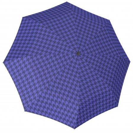 Зонт механический Doppler Fiber Mini принт лиловая "куриная лапка" 726465DR03, мултипринт лиловый