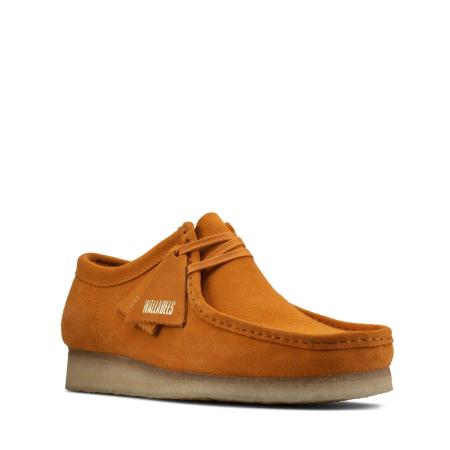 Женские полуботинки Clarks Wallabee. 26156621, оранжевые Женские полуботинки Clarks Wallabee. 26156621, оранжевые