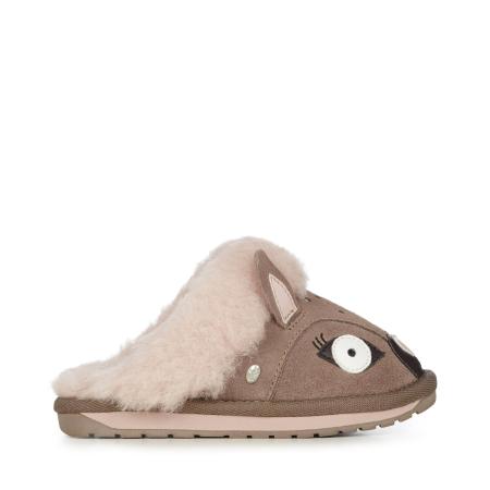 Детские тапочки EMU Australia Doe Slipper K12736, коричневые