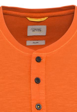 Мужская футболка Camel Active Henley 409775-1T04, оранжевая