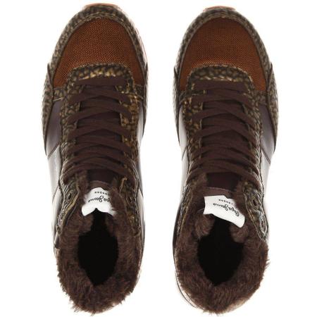 Женские высокие кроссовки Pepe Jeans London GABLE TUMBLE BOOTIE PLS30789, коричневые