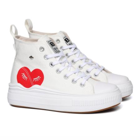 Женские высокие кеды British Knights KAYA FLOW MID B52-3727-03, белые