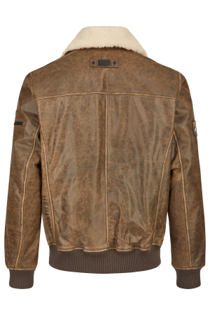 Мужская куртка Camel Active Leather Blouson 431040-8L15, коричневая