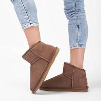 Aarons W13071 - Женские полусапоги из овчины (угги) EMU Australia, коричневые Aarons W13071 - Женские полусапоги из овчины (угги) EMU Australia, коричневые