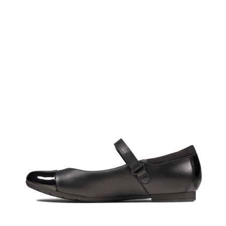 Детские туфли на ремешке Clarks Scala Gem K 26149553, черные