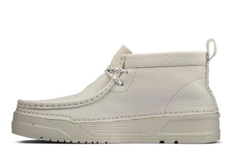 Женские высокие кеды Clarks OriginWallabee 26157268, белые