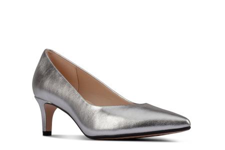 Женские туфли-лодочки Clarks Laina55 Court2 26151482, серебряные