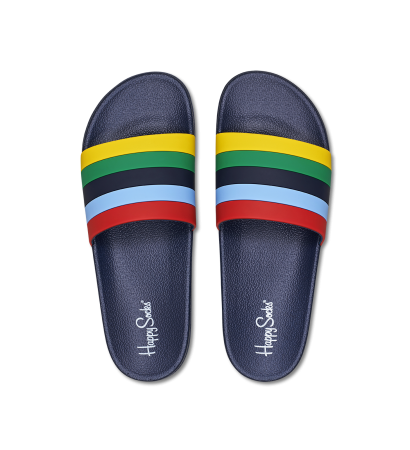 Сланцы Happy socks shoes Pool Slider Stripe STR114,