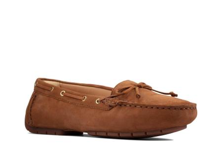 Женские мокасины Clarks C Mocc Boat2 26156425, коричневые