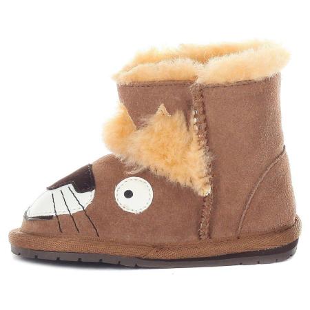 Детские ботинки из овчины (угги) EMU Australia Leo Lion Walker B11433, коричневые Детские ботинки из овчины (угги) EMU Australia Leo Lion Walker B11433, коричневые