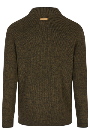 Мужской свитер Camel Active Knit 1/1 Troyer 409585-8K06, оливковый
