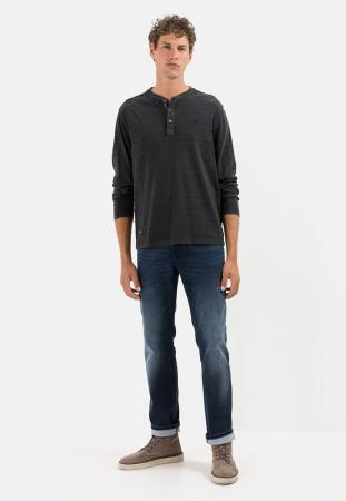 Мужской джемпер Camel Active Henley 1/1 Arm 409675-8T11, серый