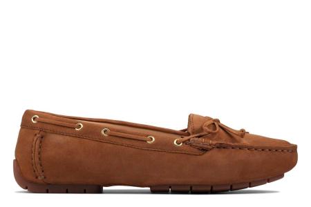 Женские мокасины Clarks C Mocc Boat2 26156425, коричневые