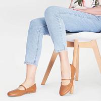 44413100-1000 - Женские балетки Bugatti, коричневые  44413100-1000 - Женские балетки Bugatti, коричневые