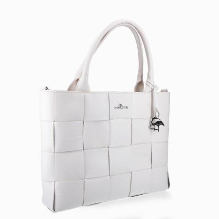 Женская сумка хэнд Charlotte DONNA INPELLE INTRECCIO INTR0335BIANCO, белая