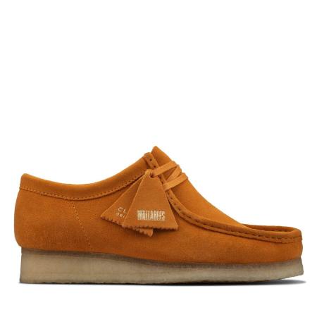Женские полуботинки Clarks Wallabee. 26156621, оранжевые Женские полуботинки Clarks Wallabee. 26156621, оранжевые