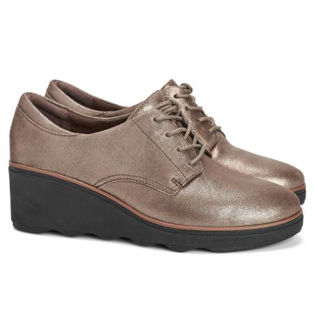 Женские дерби Clarks Mazy Hyannis 26153552, серые Женские дерби Clarks Mazy Hyannis 26153552, серые