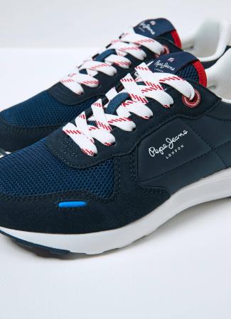 Детские кроссовки Pepe Jeans London YORK BASIC BOY SS22 PBS30515, синие